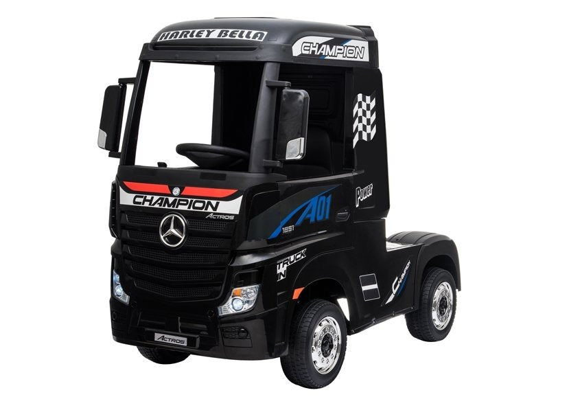 Electric Ride-On Car Mercedes Actros Black Painted MP4 – view 4