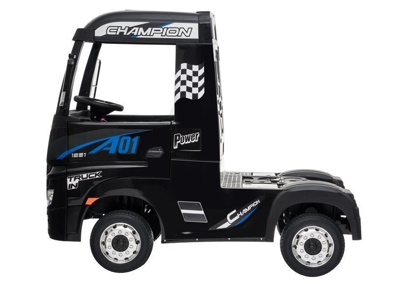 Electric Ride-On Car Mercedes Actros Black Painted MP4 – view 5