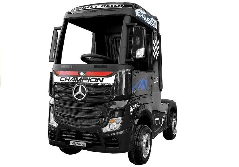 Electric Ride-On Car Mercedes Actros Black Painted MP4 – view 2