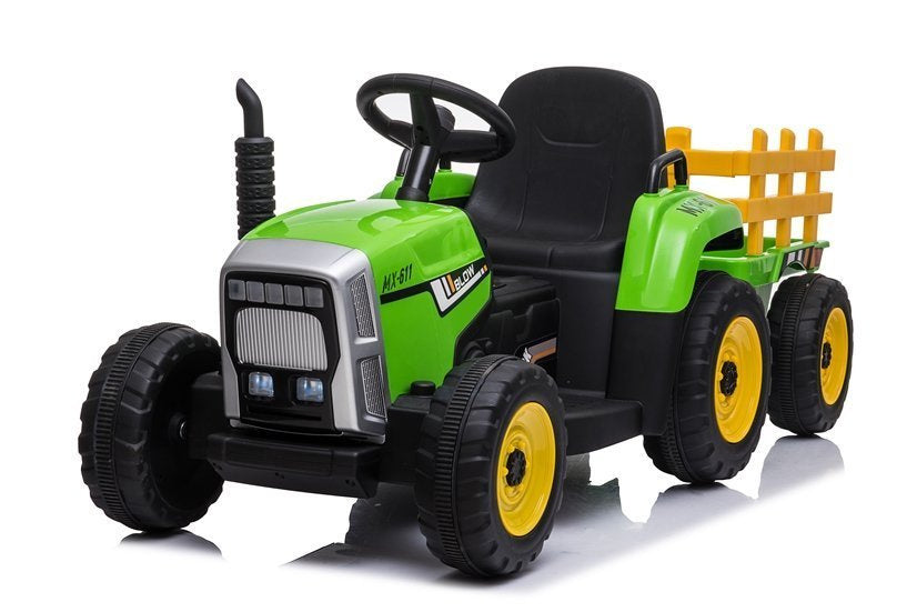 XMX611 Electric Ride-On Tractor Green – view 2