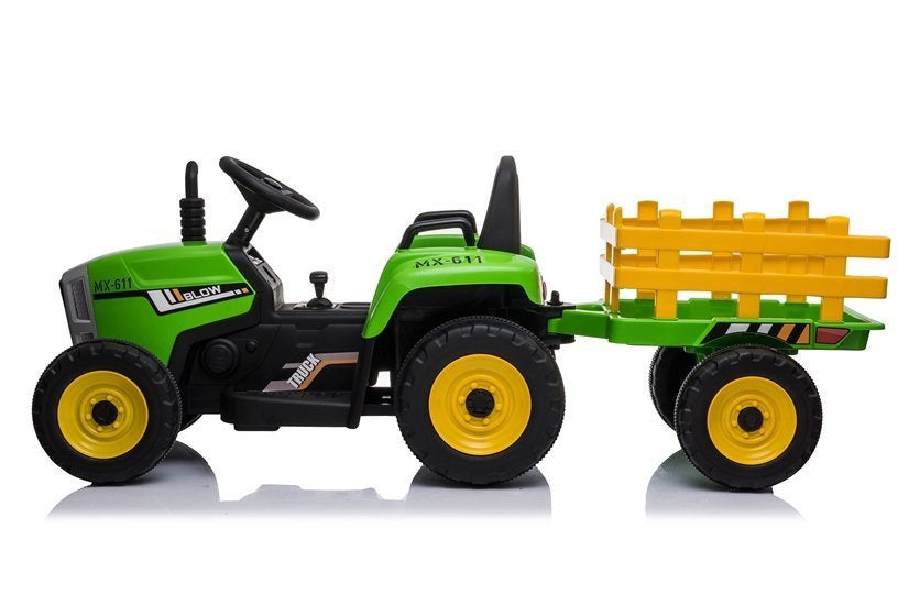 XMX611 Electric Ride-On Tractor Green – view 4