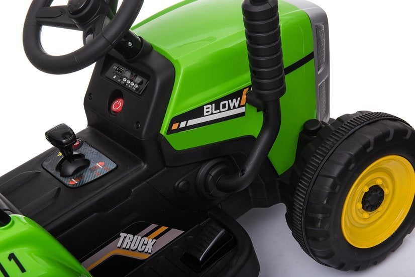 XMX611 Electric Ride-On Tractor Green – view 7