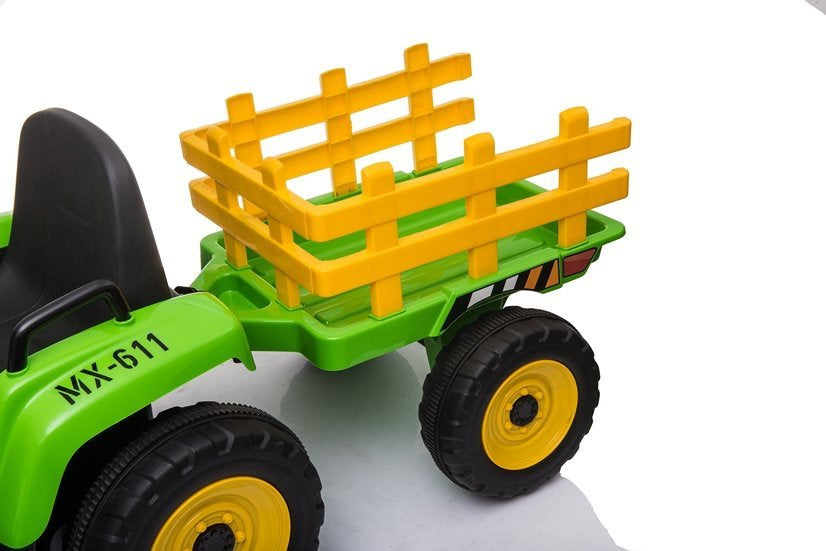 XMX611 Electric Ride-On Tractor Green – view 6