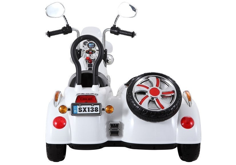 Electric Ride-On Motorbike SX138 White – view 5