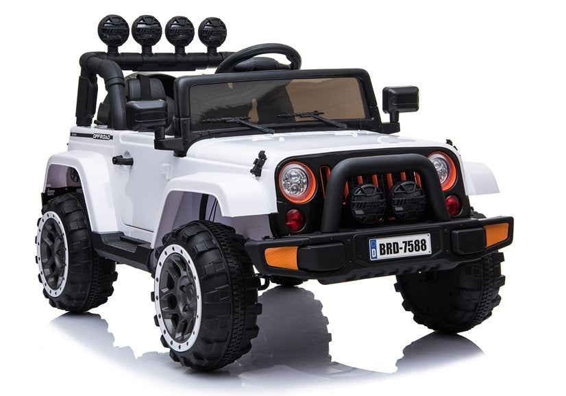 BRD-7588 White - Electric Ride On Car – Electric Ride-On