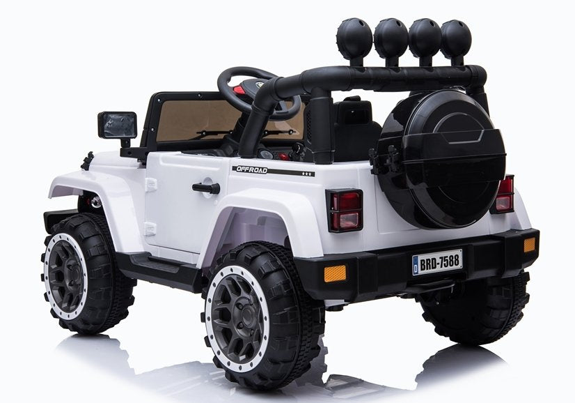 BRD-7588 White - Electric Ride On Car – view 3