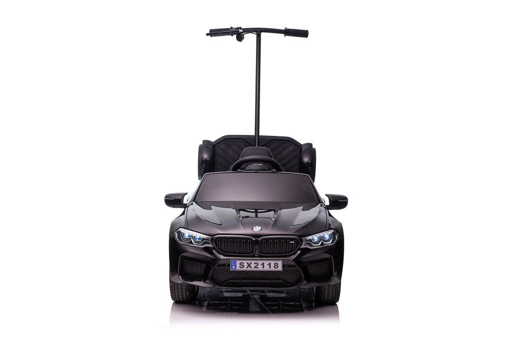 Battery-operated car BMW M5 with platform for parent, black lacquered – view 3
