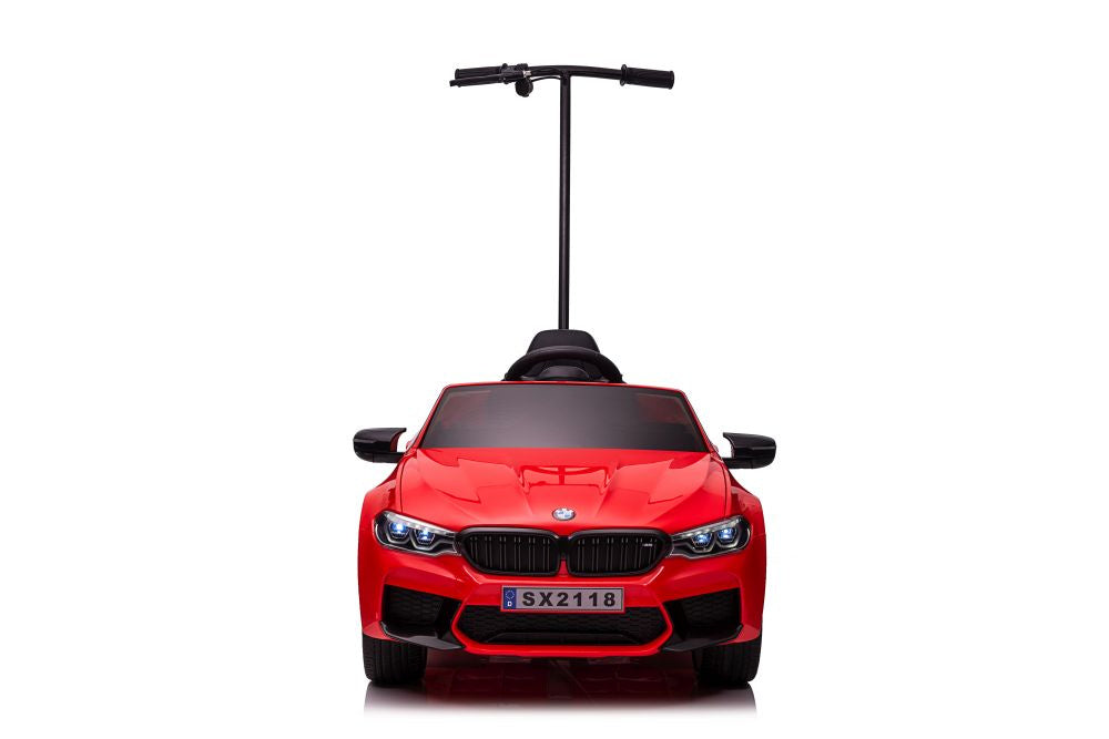Battery-operated car BMW M5 with platform for parent, red, lacquered – view 2