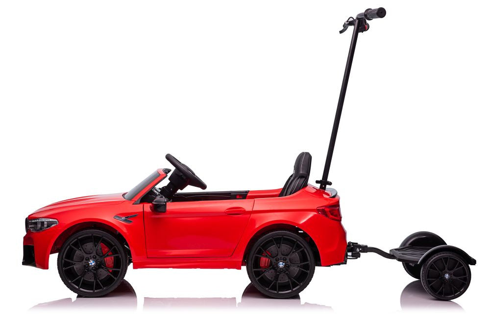 Battery-operated car BMW M5 with platform for parent, red, lacquered – view 5