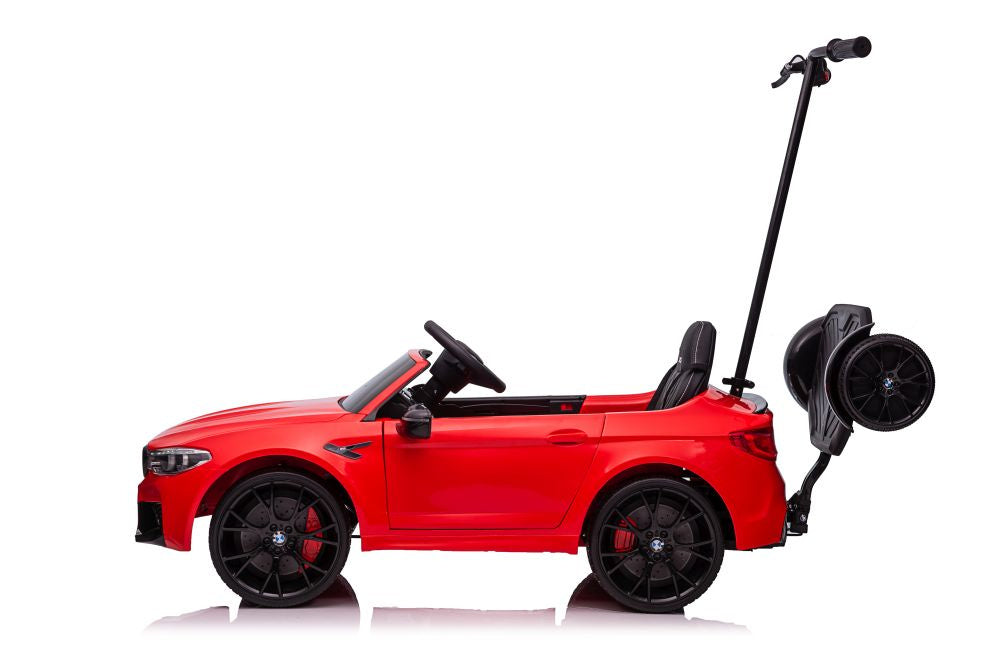Battery-operated car BMW M5 with platform for parent, red, lacquered – view 7
