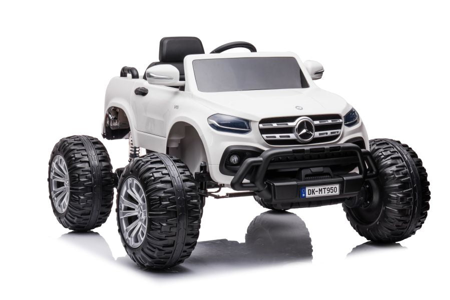 Battery-powered car Mercedes DK-MT950 4x4 White – Electric Ride-On